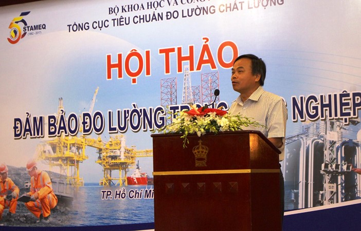 Tổng cục trưởng Tổng cục TCĐLCL Trần Văn Vinh khẳng định vai trò quan trọng của hoạt động đo lường trong công nghiệp 